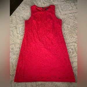 Coral Red Vince Camuto lace dress